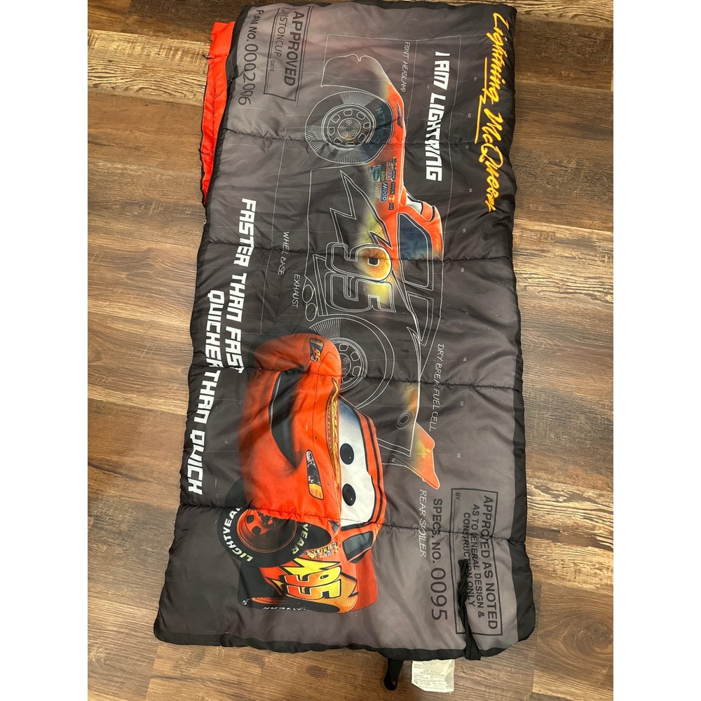Disney Pixar Cars Lightning McQueen Kids Sleeping Bag Exxel Outdoors D-22016
